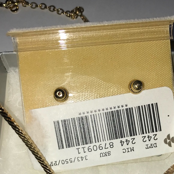 Vintage Christian Dior crystal triangle earrings - Picture 3 of 3